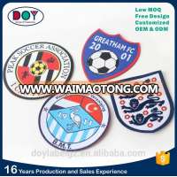 Wholesale Iron on Custom Uniform Name Logo Machine Woven Sports Fabric Patches and Badge for Clothing