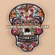 White Sugar Skull Embroidered Patch for Clothing Iron on Sewing Applique for Jackets Jeans Biker Patch Clothes Stickers Badges