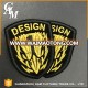 In stock embroidered clothing custom iron on patches bulk for wholesale