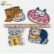 Cute embroidery patch sticker cat designs embroidered kids clothing decoration